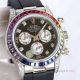 Swiss Replica Rolex Rainbow Daytona Black Face With Diamonds Oysterflex Strap Watch (4)_th.jpg